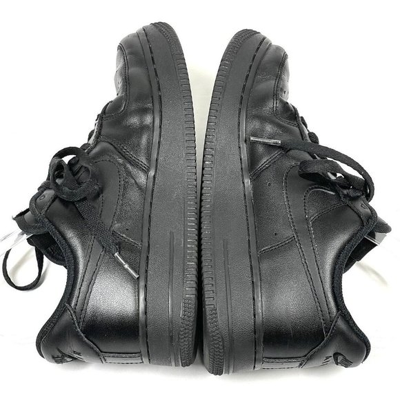 Nike Air Force 1 07 Black Leather Sneakers 315115-038 Womens Size 6 Shoes - Picture 6 of 12